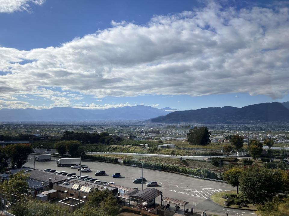 釈迦堂遺跡博物館からの眺め